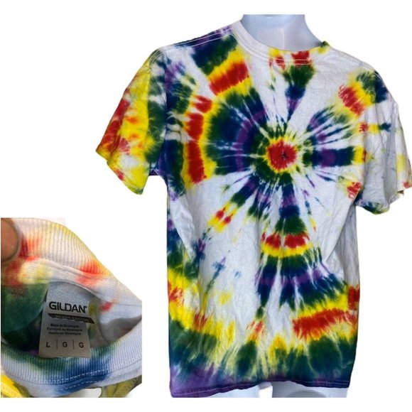 Tie Dye bullseye T Shirt - Adult large - Picture 2 of 2